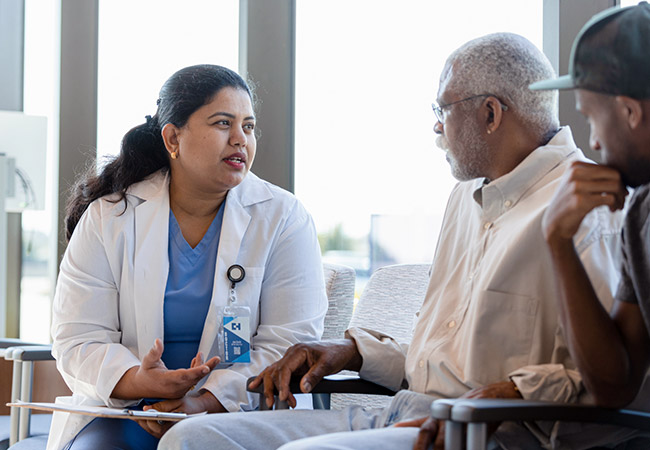 discussion with healthcare professional